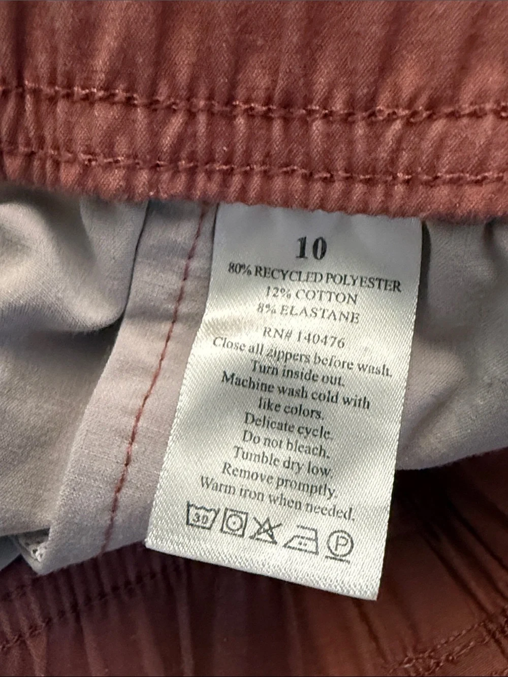 Faherty sz 10 Casual Elastic-Waist Shorts in Terra cotta